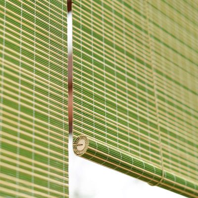 Natural Green Bamboo Roller Blind, Adjustable, W110 x H210 cm