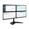 13–27 in. Quad-Screen Monitor Desk Stand, Freestanding VESA Mount with Enlarged Base view 1