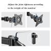 13–27 in. Quad-Screen Monitor Desk Stand, Freestanding VESA Mount with Enlarged Base view 4