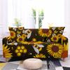 Highdi Sunflower Stretch Sofa Cover, 2-Seater, Bee Honey view 2