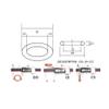 15-Piece Red Silicone O-Ring Set, 2.65 mm Cross-Section, 28.92 × 23.62 × 2.65 mm view 3