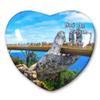 Vietnam Hoi An Heart-Shaped Crystal Glass Refrigerator Magnet view 1