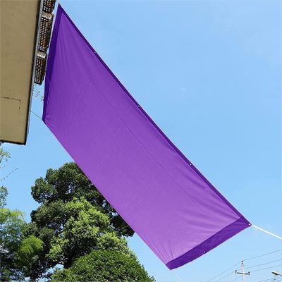 CHBIN 1.4 x 1.6 m Purple Rectangular Sun Shade Sail, Water-Resistant, 95% UV Block