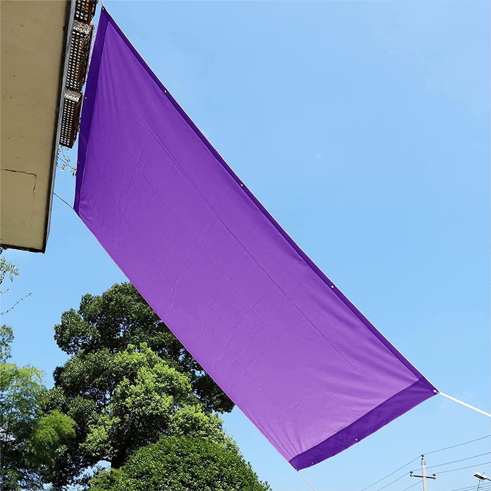 CHBIN 1.4 x 1.6 m Purple Rectangular Sun Shade Sail, Water-Resistant, 95% UV Block