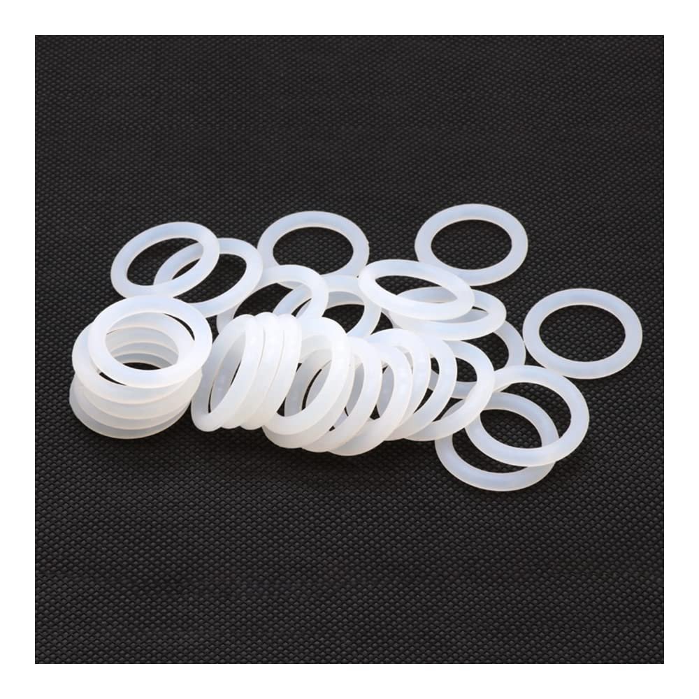 10-Piece White VMQ Silicone O-Ring Seals, 5 mm CS, 110 mm OD, 100 mm ID