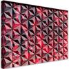 Feeby 1-Piece Canvas Wall Art, 60 x 40 cm, Red Rose Flowers, Abstract Geometric Pattern view 1