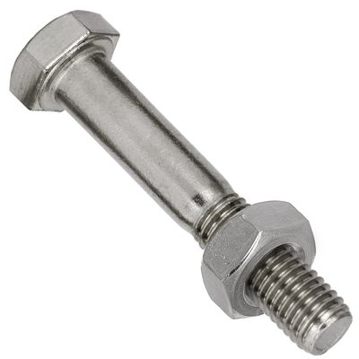 M6x150 Hex Bolts with Shaft and Hex Nuts, 20-Piece Set, DIN 931 + DIN 934