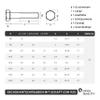 M6x150 Hex Bolts with Shaft and Hex Nuts, 20-Piece Set, DIN 931 + DIN 934 view 2