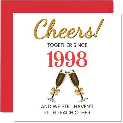 Stuff4 Funny Silver Anniversary Card for Husband and Wife