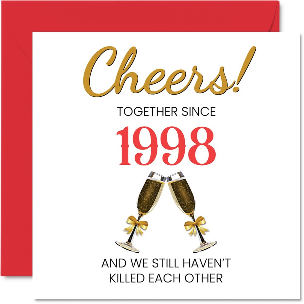 Stuff4 Funny Silver Anniversary Card for Husband and Wife