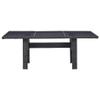 Makastle Rectangular Garden Dining Table with Metal Frame and Glass Top, Black, 200 x 100 x 74 cm view 2