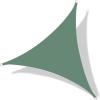 ZHANGY Triangle Sun Shade Sail, 2.4 x 2.4 x 2.4 m, with Mounting Kit view 1