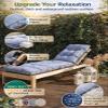 Bielik Quilted Outdoor Lounger Cushion, Gray view 2