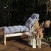 Bielik Quilted Outdoor Lounger Cushion, Gray view 3