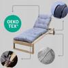Bielik Quilted Outdoor Lounger Cushion, Gray view 4