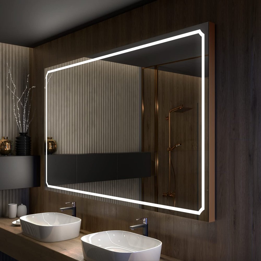 Artforma LED Bathroom Mirror with Lighting, 60 x 50 cm, Made to Order, with Frame