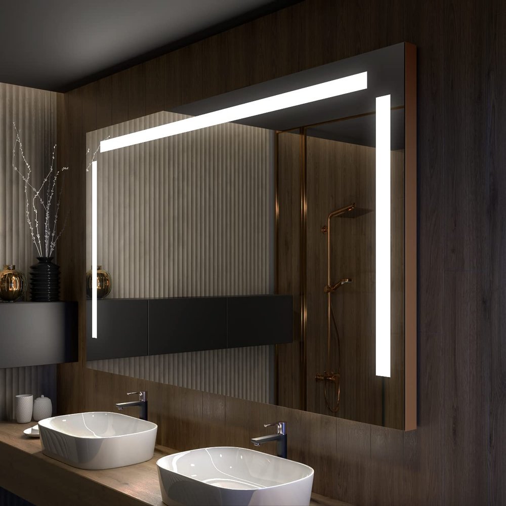 Artforma LED Bathroom Mirror with Frame, 100 x 70 in, Custom-Made