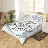 Inspirational Quote Botanical Leaf Duvet Cover Set, 220 x 240 cm view 3