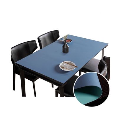 CIEEIN CIEHT PU Tablecloth/Table Mat, Waterproof, Dark Blue + Green, 90 x 140 cm