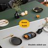 CIEEIN CIEHT PU Tablecloth, Waterproof, Black/Gray, 70 x 70 cm view 4