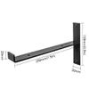 Black Metal Shelf Brackets, 2-Pack, T-Shaped Heavy-Duty Wall Supports, 200 mm/7.9 in view 2