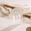 UNIQOOO Wedding Table Number Set with Frosted Arch, 12.7 x 17.8 cm, Printed Calligraphy, Table Number Signs and Holders view 3