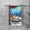 Verbier Valais Switzerland Bath Vintage Travel Poster, Canvas Wall Art, 20 x 30 cm view 3