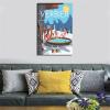 Verbier Valais Switzerland Bath Vintage Travel Poster, Canvas Wall Art, 20 x 30 cm view 4