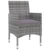 vidaXL 7-Piece Garden Dining Set with Cushions, Poly Rattan and Glass view 4