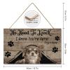 NA Welcome Porch Sign "Welcome Porch Sign Chihuahua No Need To Knock" Dog House Sign, Farmhouse Wood Decor, 25 x 40 cm view 2