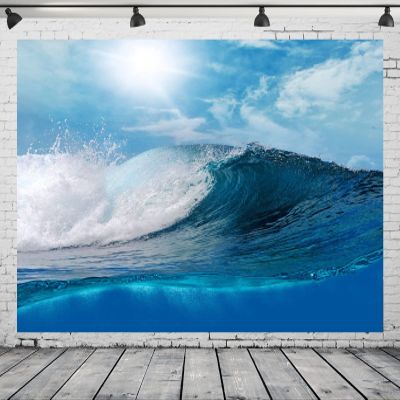 BELECO 8 x 6 ft (2.5 x 1.8 m) Ocean Wave Photography Backdrop