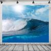 BELECO 8 x 6 ft (2.5 x 1.8 m) Ocean Wave Photography Backdrop view 1