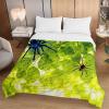 Odot 3D Spider Quilted Bedspread, Purple Psychedelic, 150 x 200 cm view 3