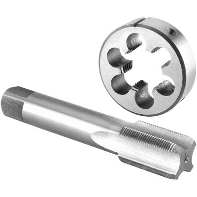 Burkit 1-7/16-16 UN Tap and Die Set, Right-Hand Machine Tap and Round Die