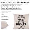 You Are The Best Father in The World Pillow Cover, 20 x 20 in, Linen, Square view 2