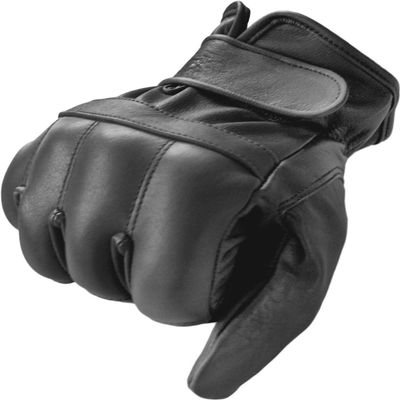 normani Security Quartz Sand Gloves, Genuine Leather, Dark Black, 5XL
