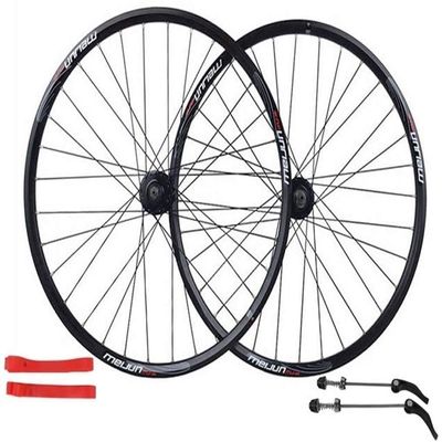 SJHFG 26-Inch MTB Wheelset, Double-Wall Alloy Rims, 32-Hole, Quick-Release Disc Brake, Black