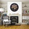 CLXEAST 60 cm Wall Clock with Moving Gears and World Map, Large Black and Gold Metal Clock for Modern Farmhouse Living Room Decor view 4