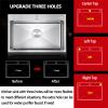 HGTRH 304 Stainless Steel Kitchen Sink with Faucet, Single Bowl, 3 mm view 4