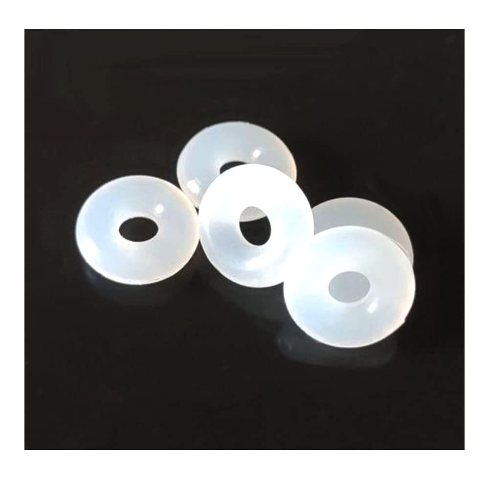 10-Pack White Silicone Rubber O-Ring, 28 × 24 × 2 mm