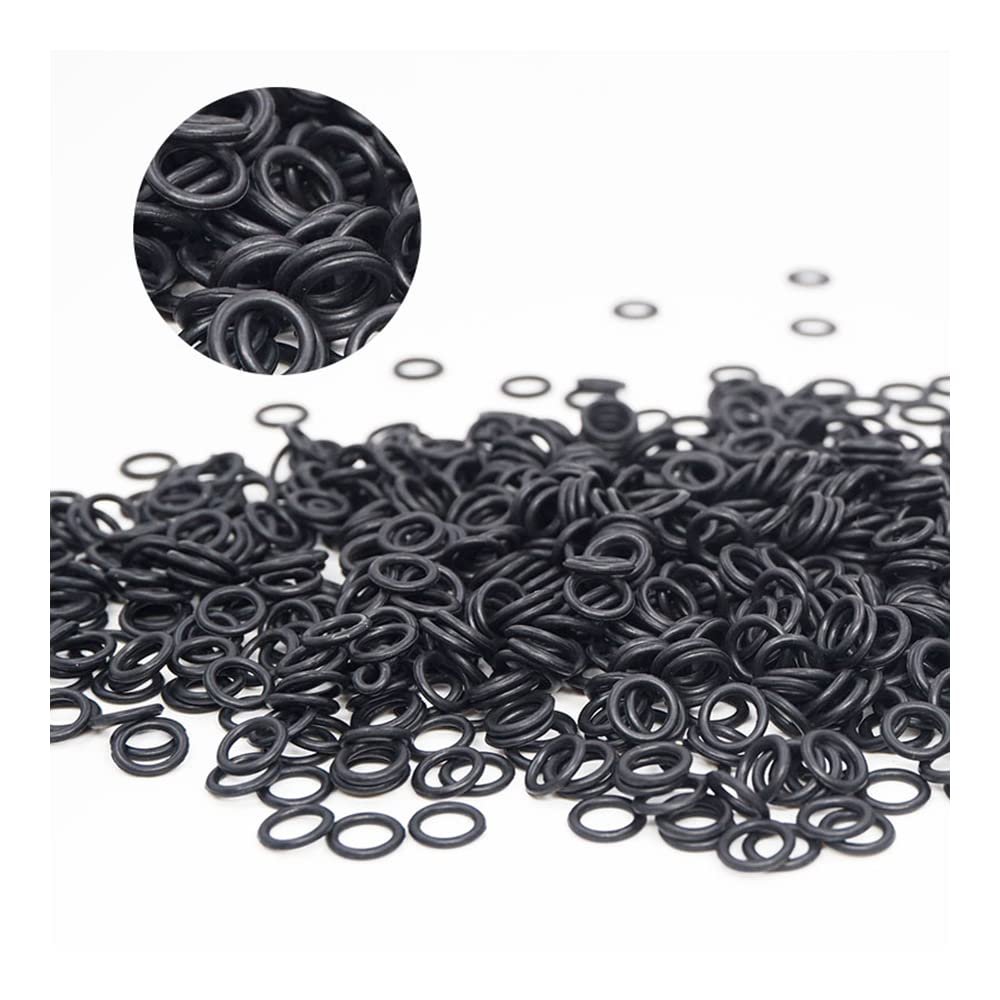 50-Pack Black NBR Rubber O-Ring Seals, 10 x 7 x 1.5 mm