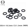 50-Pack Black NBR Rubber O-Ring Seals, 10 x 7 x 1.5 mm view 3