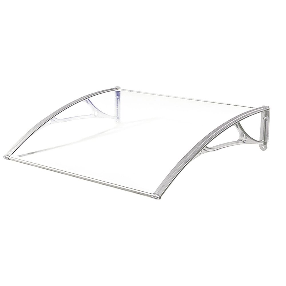 Decorspace Polycarbonate Door and Window Awning, Modular, 120 x 80 cm, Transparent