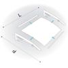 Decorspace Polycarbonate Door and Window Awning, Modular, 120 x 80 cm, Transparent view 2