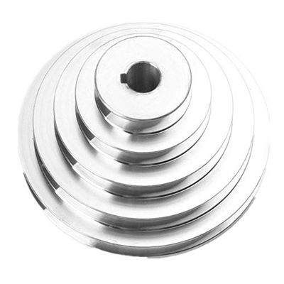 Greendhat Z Aluminum A-Type 5-Step Pagoda Pulley Wheel, 150 mm Outside Diameter, for 28TC V-Belts, Durable and Practical (Bore Diameter: 18 mm) (Size: 16 mm)