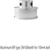 60-Tooth HTD Timing Pulley, Type BF, 6.35/8/10 mm Bore, for 10 mm Wide Belts view 3