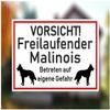 Samunshi Caution Malinois Sticker, Warning Sign, Black, 15 x 10 cm view 2