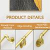 ZINIUKEJI Gold Stair Handrail, Wall-Mounted, 390 cm view 3