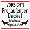 Samunshi Beware of Dachshund Sticker Sign, 30 x 20 cm, Black view 1