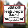 Samunshi Beware of Dachshund Sticker Sign, 30 x 20 cm, Black view 2